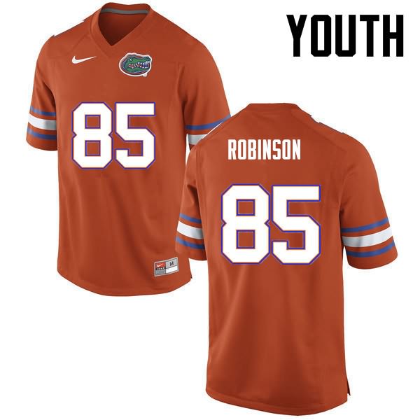 Youth NCAA Florida Gators James Robinson #85 Stitched Authentic Nike Orange College Football Jersey SPH6565MF